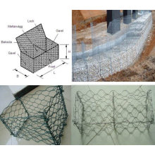 Canasta de gabion hexagonal de zinc pesado